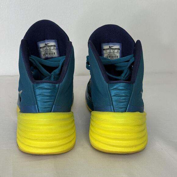 Nike Shoes Mens Size 7 Teal Yellow Hyperdunk Basketball High Top Sneakers - Picture 5 of 7